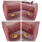 PRADA Handbag leather Red Wine Red Gold Metal Handbag Tote Bag Shoulder Bag 2WAY Safiano Triangle With logo Women Used Authentic