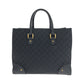 GUCCI Tote Bag 120897 GG canvas Black GoldMetal Tote Bag Shoulder Bag Women Used Authentic