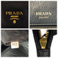PRADA Handbag leather Black GoldMetal Handbag Tote Bag Vitterodino Women Used Authentic