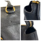 PRADA Handbag leather Black GoldMetal Handbag Tote Bag Vitterodino Women Used Authentic