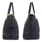 PRADA Handbag leather Black GoldMetal Handbag Tote Bag Vitterodino Women Used Authentic