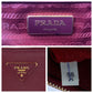 PRADA Shoulder Bag leather Bordeaux Gold Metal Safiano Galleria