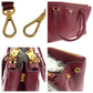 PRADA Shoulder Bag leather Bordeaux Gold Metal Safiano Galleria