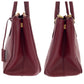 PRADA Shoulder Bag leather Bordeaux Gold Metal Safiano Galleria