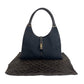 GUCCI Shoulder Bag 002 1066 GG canvas, leather Black SilverMetal Jackie Women Used Authentic