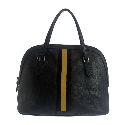 GUCCI Handbag 420023 leather Black Black Beige SilverMetal Sherry line Women Used Authentic