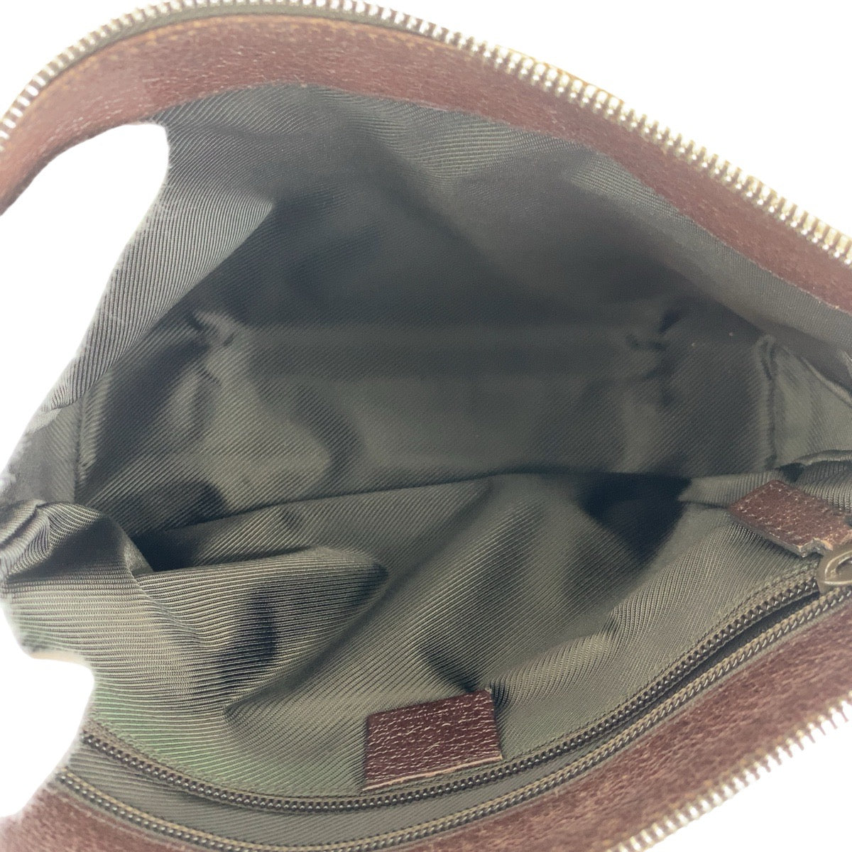 GUCCI Shoulder Bag 114273 GG canvas, leather Brown Silver Metal Shoulder Bag pochette Women Used Authentic