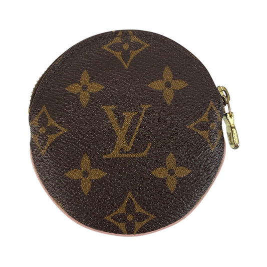LOUIS VUITTON Coin case M69057 PVC Brown Yellow Gold Metal Coin case Coin Pocket Monogram Portomone Ron Vivienne Women Used Authentic