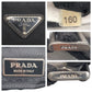 PRADA Shoulder Bag Nylon Black SilverMetal Shoulder Bag pochette Test Triangle With logo Women Used Authentic