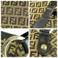 FENDI Tote Bag 8BH197 Canvas, Leather Brown Gold Metal Tote Bag Shoulder Bag Zucchino Women Used Authentic