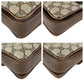 GUCCI Shoulder Bag 14 01 4084 GG Supreme canvas, leather Brown Gold Metal Shoulder Bag pochette Old Gucci Women Used Authentic