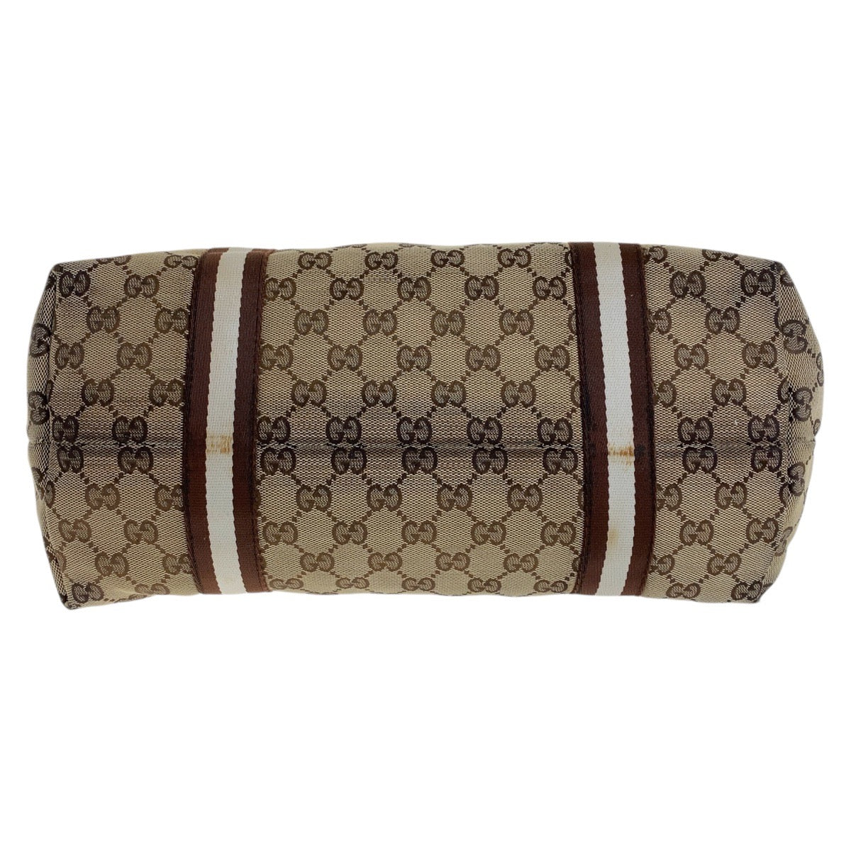 GUCCI Tote Bag 139260 GG canvas, leather Brown Gold Metal Tote Bag Shoulder Bag Shelly Line Bamboo Women Used Authentic