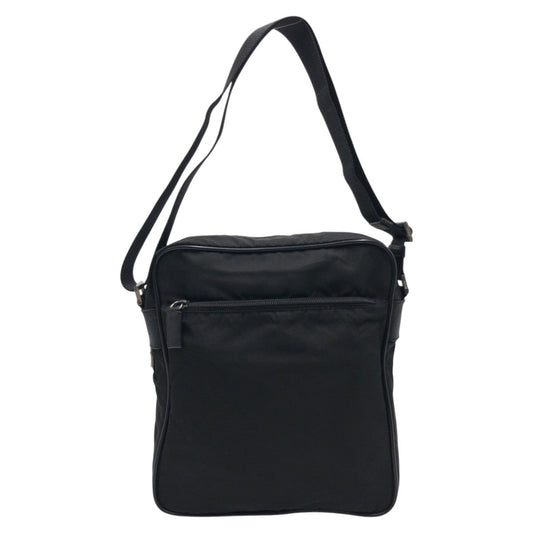 PRADA Shoulder Bag Nylon Black black Shoulder bag Messenger bag Test Triangular logo mens Used Authentic