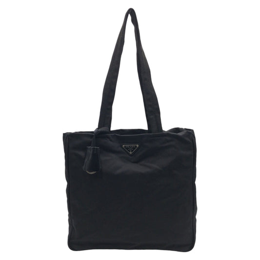 PRADA Tote Bag Nylon Black black Tote Bag Shoulder Bag Handbag Test Triangular logo Women Used Authentic