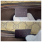 GUCCI Tote Bag 211138 GG Supreme canvas, leather Brown Silver Metal Tote Bag handbag Women Used Authentic