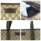 GUCCI Tote Bag 211138 GG Supreme canvas, leather Brown Silver Metal Tote Bag handbag Women Used Authentic