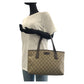GUCCI Tote Bag 211138 GG Supreme canvas, leather Brown Silver Metal Tote Bag handbag Women Used Authentic
