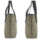 GUCCI Tote Bag 211138 GG Supreme canvas, leather Brown Silver Metal Tote Bag handbag Women Used Authentic