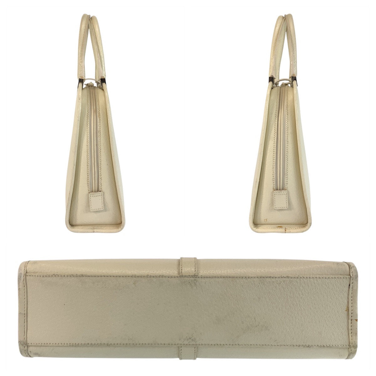 GUCCI Handbag 002 1071 leather White SilverMetal Jackie Women Used Authentic