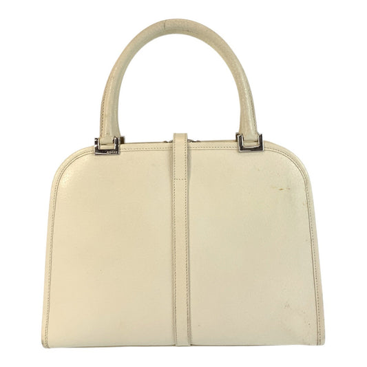 GUCCI Handbag 002 1071 leather White SilverMetal Jackie Women Used Authentic