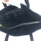 PRADA Tote Bag Nylon, Patent Leather Black SilverMetal Tote Bag Shoulder Bag Test logo Women Used Authentic