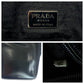 PRADA Tote Bag Nylon, Patent Leather Black SilverMetal Tote Bag Shoulder Bag Test logo Women Used Authentic