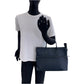 LOUIS VUITTON Business bag N41567 leather Blue Silver Metal Business bag handbag Damier Anfini 7DW Cosmos mens Used Authentic