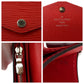 LOUIS VUITTON Long Wallet Purse M60723 leather Coquelicot SilverMetal Long wallet Epi Portefeuille Sarah Women Used Authentic