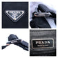 PRADA Shoulder Bag Nylon Black Silver Metal Shoulder Bag pochette Test Triangle With logo Women Used Authentic