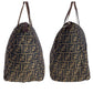 FENDI Boston Duffel bag 15418 0 009 canvas Brown Silver Metal Boston Duffel bag unisex Zucca Women Used Authentic