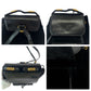 LOEWE Backpack Patent Leather, Suede Black Gold Metal Backpack Backpack Velazquez logo Women Used Authentic