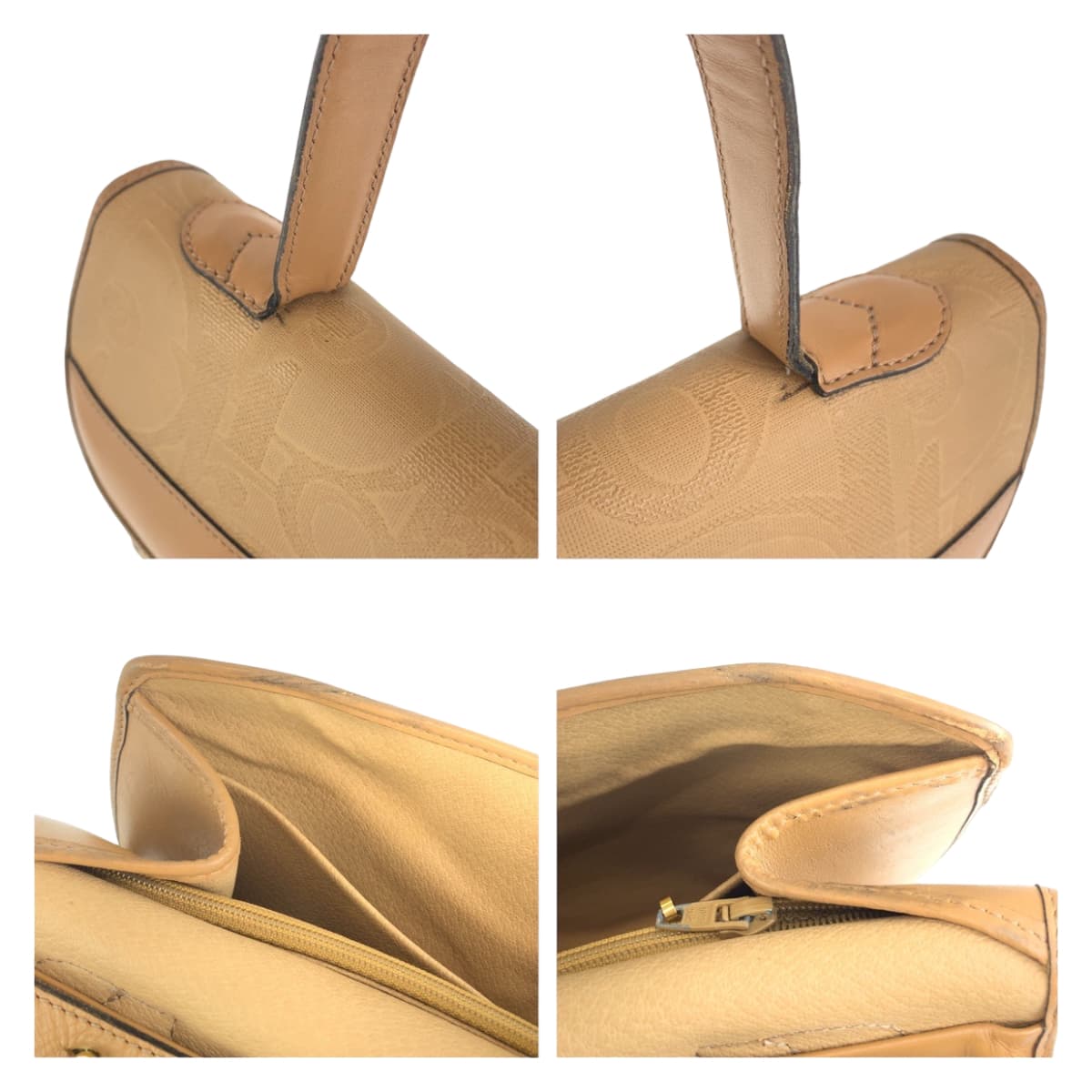 Dior Shoulder Bag Coated canvas Brown Beige Gold Metal Trotter