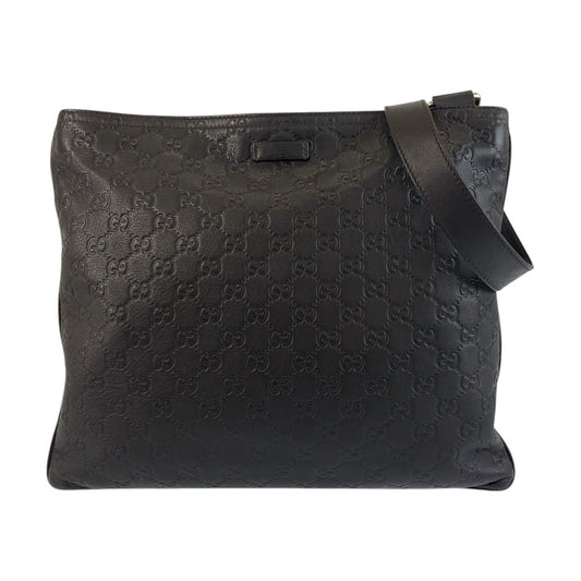 GUCCI Shoulder Bag 201446 leather Brown Gold Metal Shoulder Bag Messenger bag Guccisima mens Used Authentic