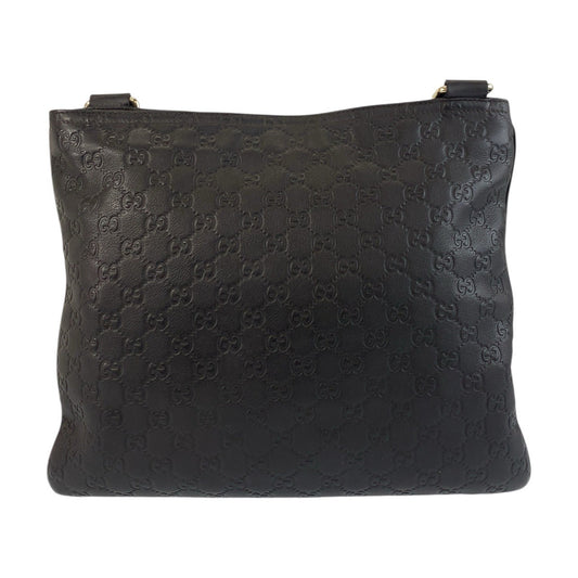 GUCCI Shoulder Bag 201446 leather Brown Gold Metal Shoulder Bag Messenger bag Guccisima mens Used Authentic