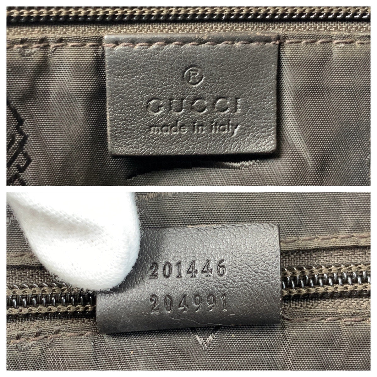 GUCCI Shoulder Bag 201446 leather Brown Gold Metal Shoulder Bag Messenger bag Guccisima mens Used Authentic