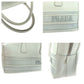 PRADA Business bag leather White SilverMetal Business bag handbag Safiano logo Women Used Authentic