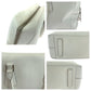 PRADA Business bag leather White SilverMetal Business bag handbag Safiano logo Women Used Authentic