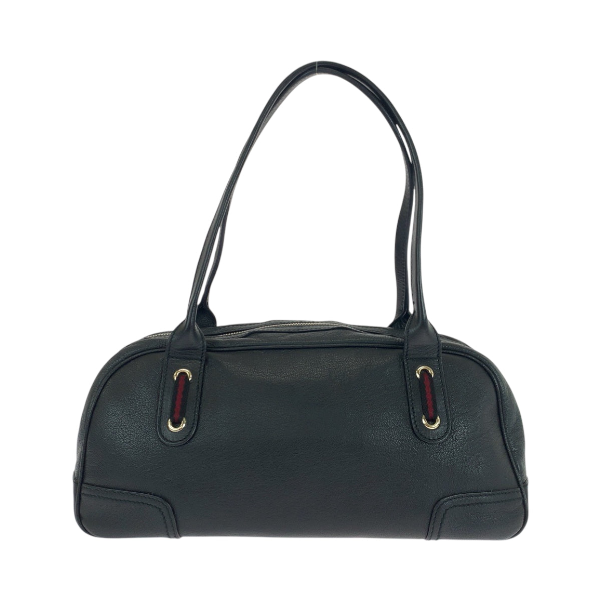GUCCI Handbag 16120 leather Black GoldMetal Handbag Shoulder Bag Sherry Line Princess Women Used Authentic