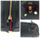 GUCCI Handbag 16120 leather Black GoldMetal Handbag Shoulder Bag Sherry Line Princess Women Used Authentic