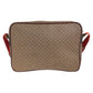 GUCCI Shoulder Bag 019 39 0107 PVC Brown Gold Metal Crossbody Shoulder Bag Unisex Old Gucci Shelly Line mens Used Authentic