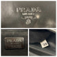 PRADA Shoulder Bag enamel Black SilverMetal Shoulder Bag handbag Women Used Authentic