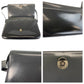 PRADA Shoulder Bag enamel Black SilverMetal Shoulder Bag handbag Women Used Authentic