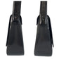 PRADA Shoulder Bag enamel Black SilverMetal Shoulder Bag handbag Women Used Authentic