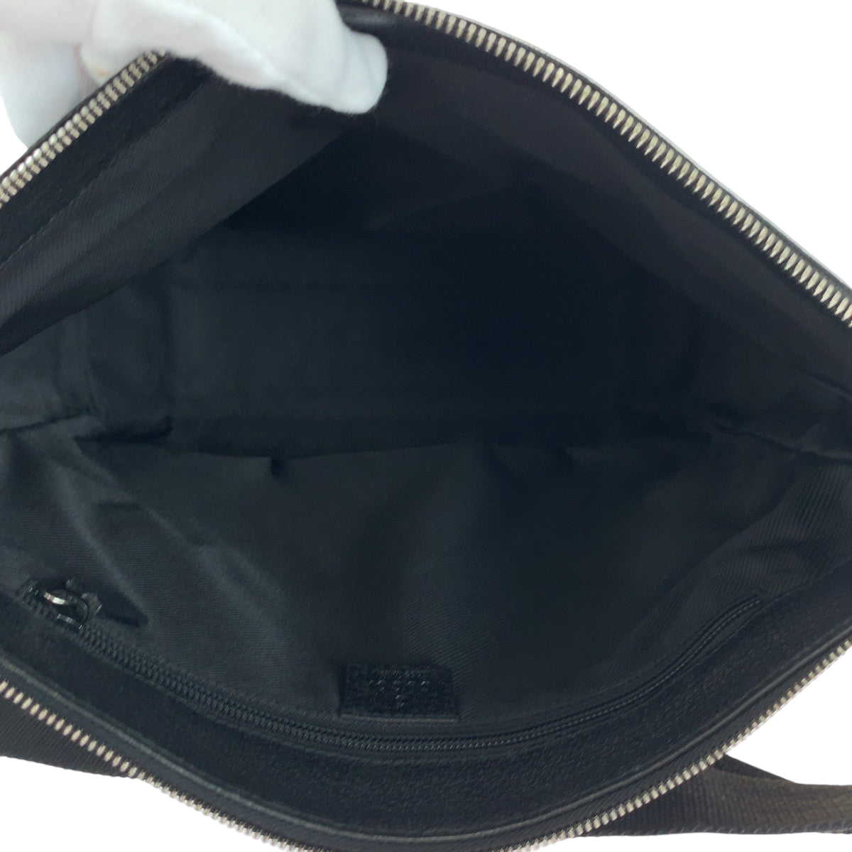 GUCCI Shoulder Bag 110045 GG canvas Black SilverMetal Shoulder Bag Crossbody Women Used Authentic