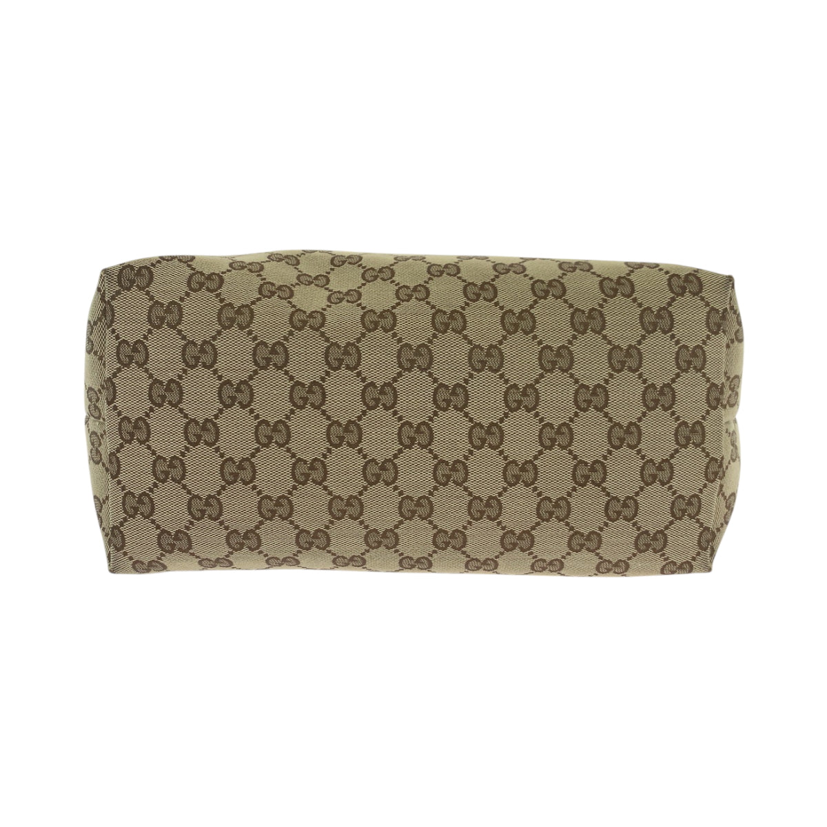 GUCCI Tote Bag 211976 GG canvas, patent leather Beige Black Gold Metal Tote Bag Shoulder Bag Women Used Authentic