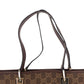 GUCCI Tote Bag 002 1098 GG canvas, leather Brown Gold Metal Tote Bag Shoulder Bag Women Used Authentic