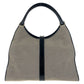 GUCCI Shoulder Bag 019 0345 Canvas, Leather Gray Beige Black Gold Metal Shoulder Bag Unisex Jackie Women Used Authentic