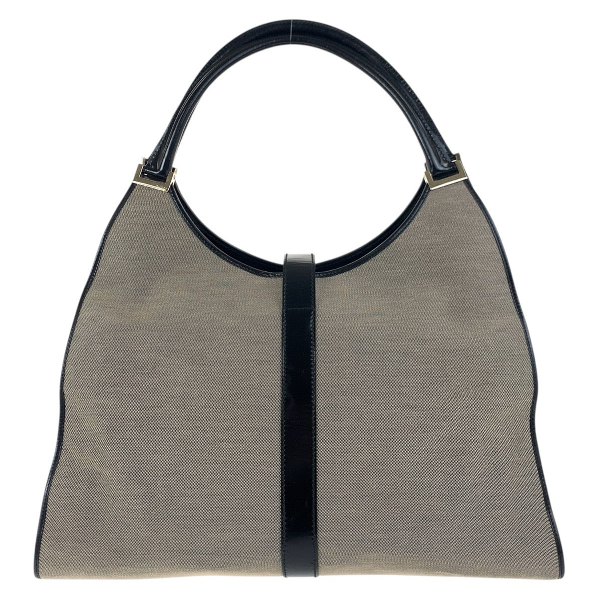 GUCCI Shoulder Bag 019 0345 Canvas, Leather Gray Beige Black Gold Metal Shoulder Bag Unisex Jackie Women Used Authentic