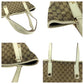GUCCI Tote Bag 153009 GG canvas Beige White Gold Metal Tote Bag Shoulder Bag Women Used Authentic