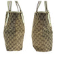 GUCCI Tote Bag 153009 GG canvas Beige White Gold Metal Tote Bag Shoulder Bag Women Used Authentic